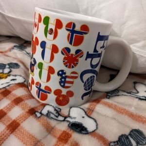 Disney World EPCOT Mickey Flags World Showcase Coffee Cup Mug Souvenir